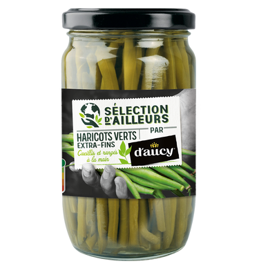 Haricots verts extra fins D'AUCY - Bocal de 180g net égoutté