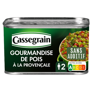 Pois cuisinés à la provençale CASSEGRAIN - Boîte 375g
