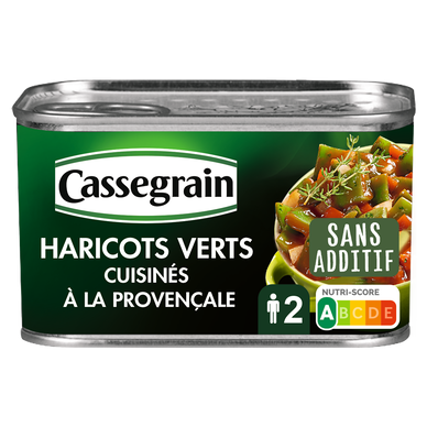 Haricots verts plats à la Provençale CASSEGRAIN - Boîte 375g
