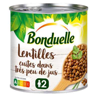 Lentilles très peu de jus BONDUELLE - Boîte 265g