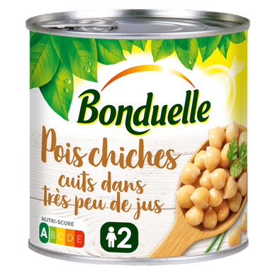 Pois chiches très peu de jus BONDUELLE - Boîte 265g