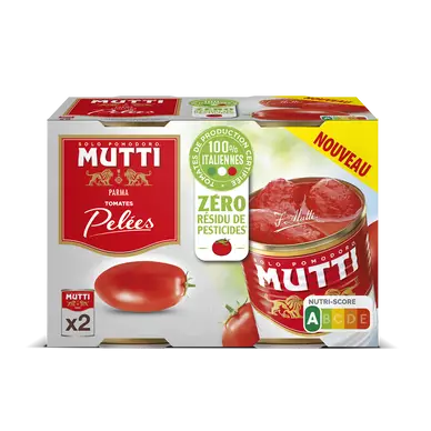 Tomates pelées zéro résidu de pesticides MUTTI 800g