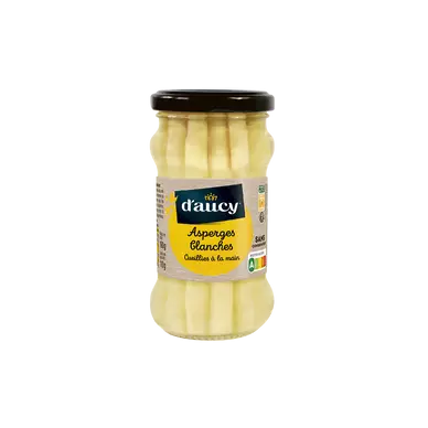 Asperges blanches D'AUCY - Bocal de 110g net égoutté