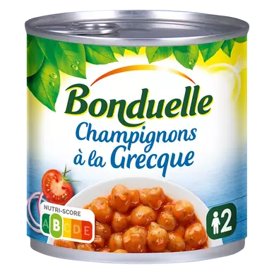 Champignons entiers à la Grecque BONDUELLE - Boîte 400g