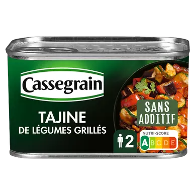 Tajine légumes grillés coriandre & raisins secs CASSEGRAIN - Boîte 375g