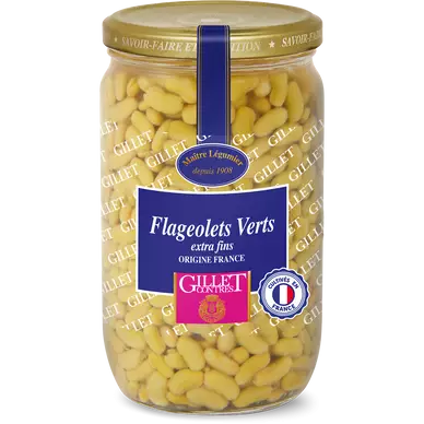 Flageolets verts extra fins GILLET CONTRES - Bocal 420g