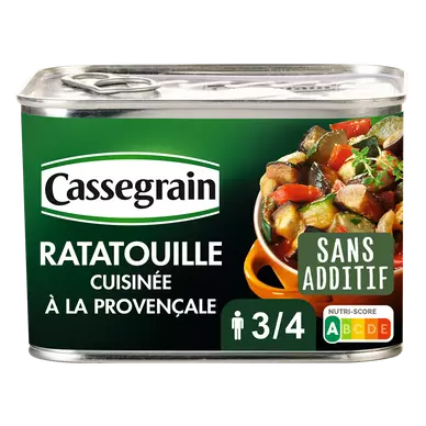 Ratatouille cuisinée à la Provençale CASSEGRAIN - Boîte 660g