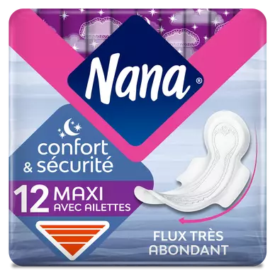 Serviettes hygiéniques Goodnight maxi NANA, x12