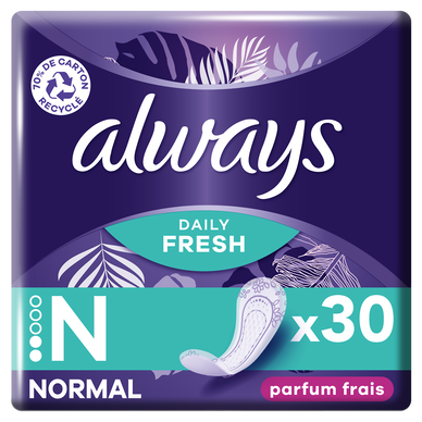 Protège-slips daily fresh normal parfum frais ALWAYS x30