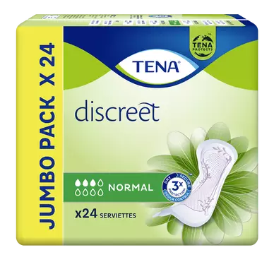 Serviette pour incontinence normal discreet TENA LADY, x24