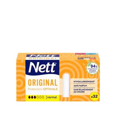 Tampons digitaux sans applicateur normal NETT, boîte x32