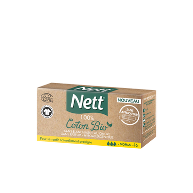 Tampons digitaux normal coton bio NETT boîte x16