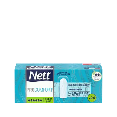 Tampons digitaux sans applicateur pro confort super plus NETT, boîtex24