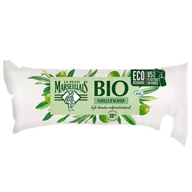 Gel douche bio Recharge rafraichissant feuille olivier LE PETIT MARSEILLAIS 250ml