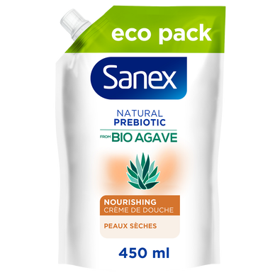 Gel douche natural prébiotic bio agave nourrissant SANEX 450ml