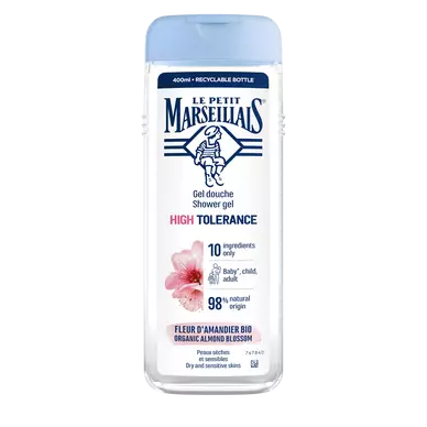 Gel douche fleur d'amandier bio adoucissant haute tolérance LE PETIT MARSEILLAIS 400ml