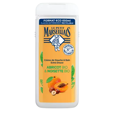 Gel Douche extra doux abricot noisette LE PETIT MARSEILLAIS flacon 650ml