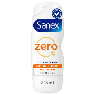 Gel douche essentiel peaux sèches SANEX 0% flacon 725ml