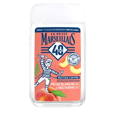 Gel Douche bio extra doux pêche blanche & nectarine LE PETIT MARSEILLAIS 250ml