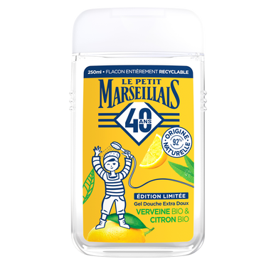 Gel Douche extra doux verveine bio & citron bio LE PETIT MARSEILLAIS 250ml