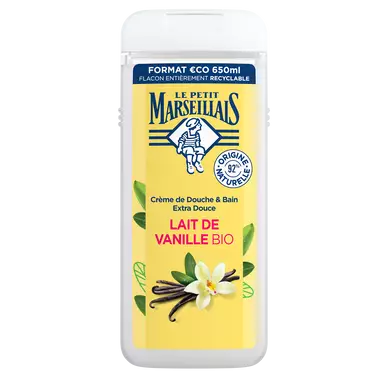 Gel Douche extra doux lait de vanille LE PETIT MARSEILLAIS flacon 650ml
