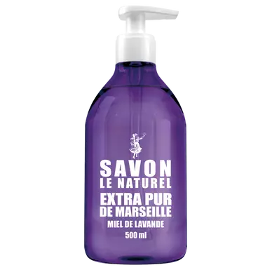 Savon liquide mains extra pur miel de lavande SAVON LE NATUREL, pompede 500ml