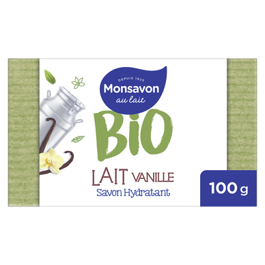 savon lait vanille bio MONSAVON, 100g