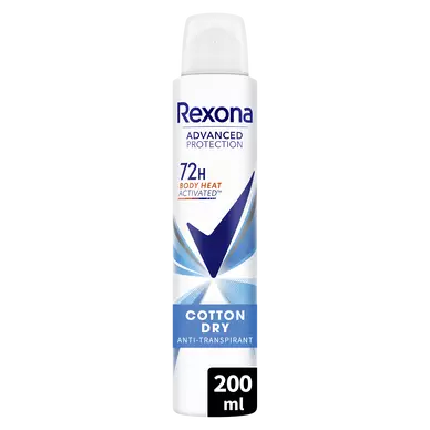 Déodorant femme anti-transpirant cotton dry 72h REXONA aérosol 200ml