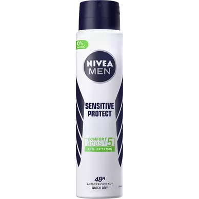 Déodorant Homme Sensitive protect NIVEA FOR MEN, Atomiseur 200ml
