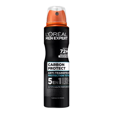 Déodorant Homme anti-transpirant CARBON PROTECT MEN EXPERT L'OREAL,150ml