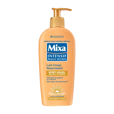 Lait int.px seches effet soleil peaux claires MIXA 250 ml