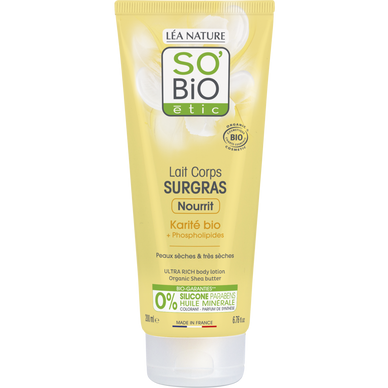 Lait pour le corps surgras au karité SO BIO, 200ml