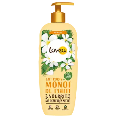 Lait pour le corps au monoi de Tahiti pour peaux très sèches LOVEA, 250ml
