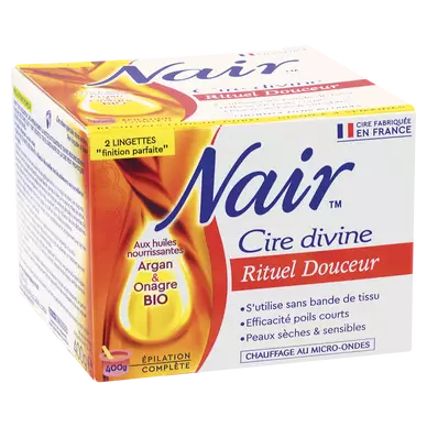 Cire dépilatoire Divine rituel douceur NAIR, pot de 400g