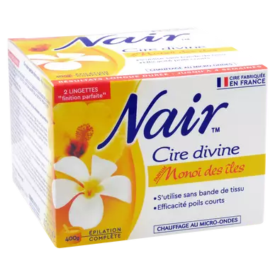 Cire dépilatoire divine parfum monoi intense NAIR, pot de 400g