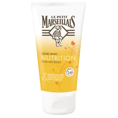 Crème pour les mains nourrissante au karité amande douce et argan LE PETIT MARSEILLAIS, 75ml