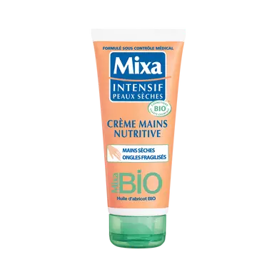 Crème Mains Nutritive Bio MIXA intensif peaux sèches tube 100 mlMIXA, tube de 100ml