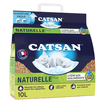 Litière chat végétale Naturelle Plus CATSAN - 10L