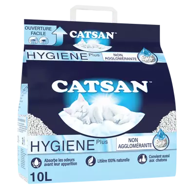 Litière chat minérale non agglomérante Hygiène plus CATSAN - 10L