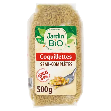 Coquillettes semi-complets pâtes bio JARDIN BIO 500g