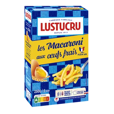 Macaronis aux oeufs LUSTUCRU, 250g