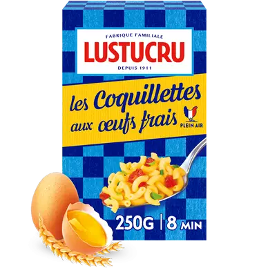 Coquillettes aux oeufs LUSTUCRU, 250g