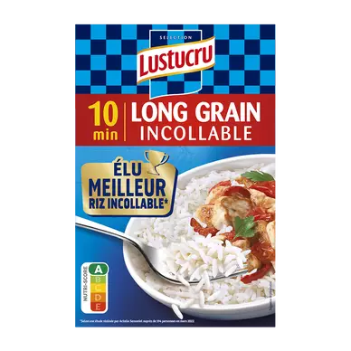 Riz 10mn étuvé cuisson rapide LUSTUCRU étui 900g