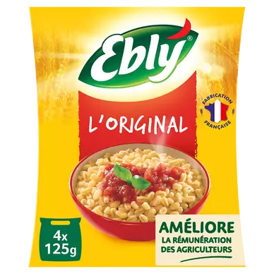 Blé nature cuisson rapide 10min EBLY - Sachets 4x125g (500g)