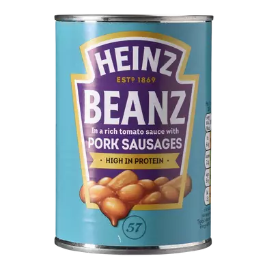 Haricots et saucisses de porc beans HEINZ, 415g