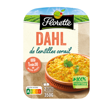 Dahl de lentilles corail, barquette 2x175g