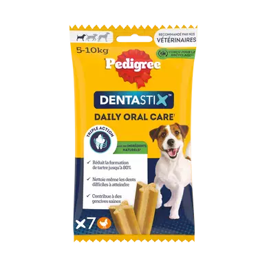 Bâtonnets à mâcher petit chien Dentastix PEDIGREE x7 - 110g
