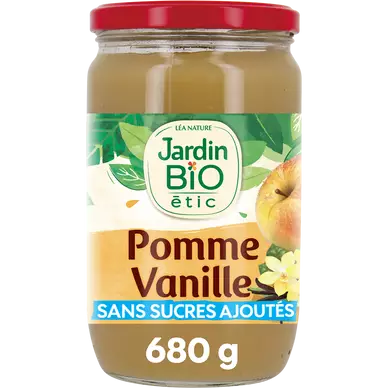 Dessert fruitier pomme-vanille biofruits JARDIN BIO, 680g