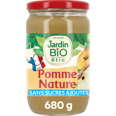 Dessert fruitier bio pomme nature bio JARDIN BIO 680g
