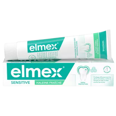 Dentifrice sensitive haleine fraiche 0 colorant ELMEX 75ml
